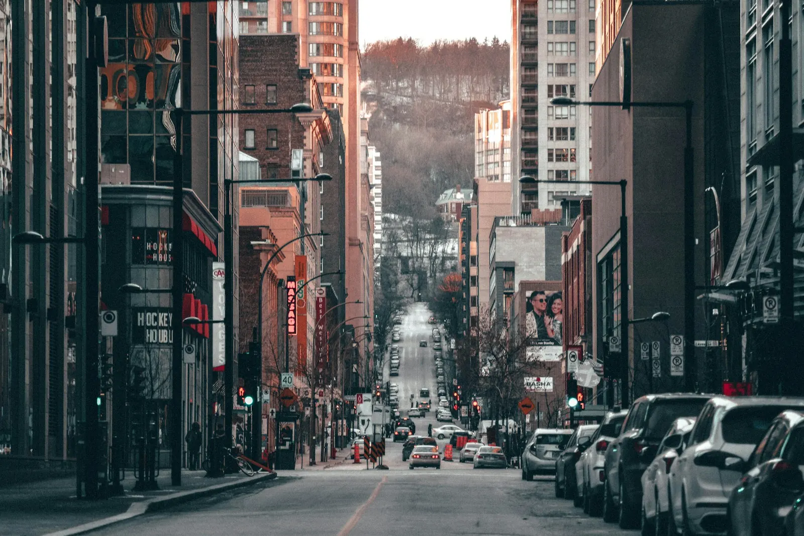 Rue du centre-ville de Montréal